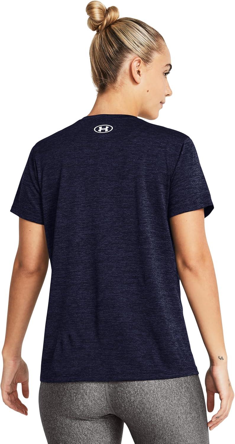 image:imageUnder Armour Womens Tech Short Sleeve VNeck Twist410 Midnight Navy White