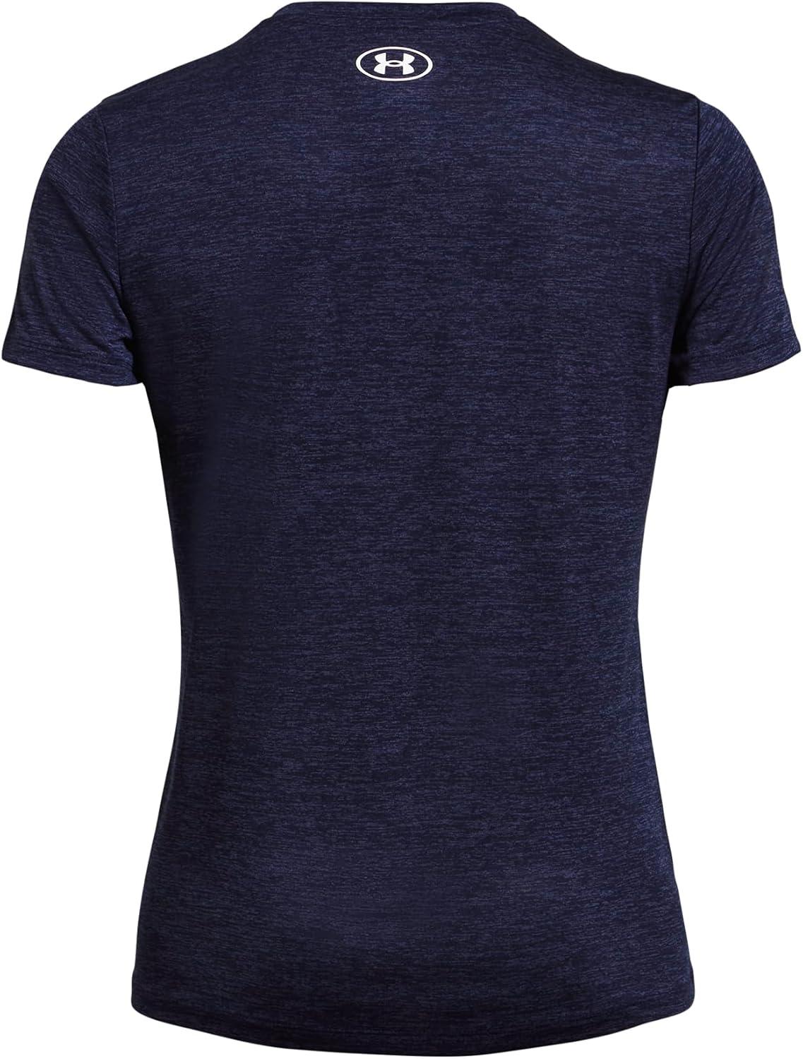 image:imageUnder Armour Womens Tech Short Sleeve VNeck Twist410 Midnight Navy White