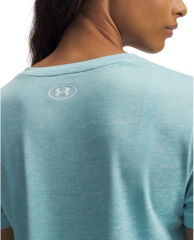 image:imageUnder Armour Womens Tech Short Sleeve VNeck Twist425 Blue Haze White