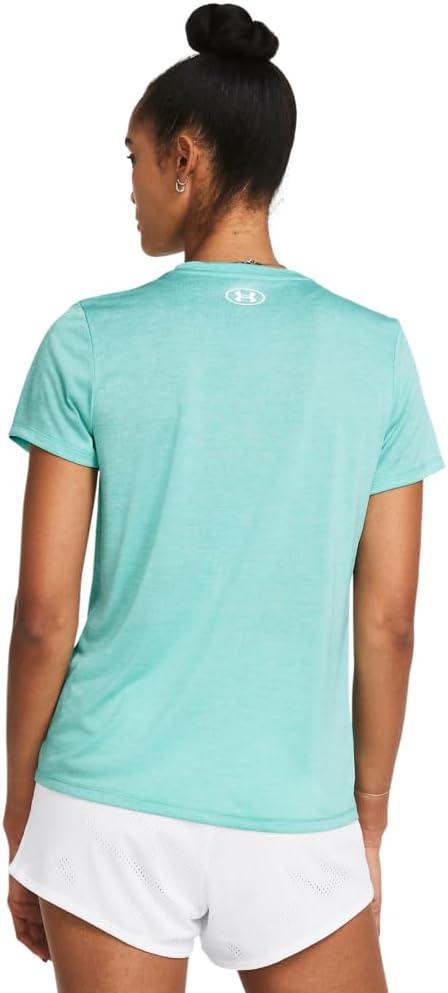 image:imageUnder Armour Womens Tech Short Sleeve VNeck Twist482 Radial Turquoise White White