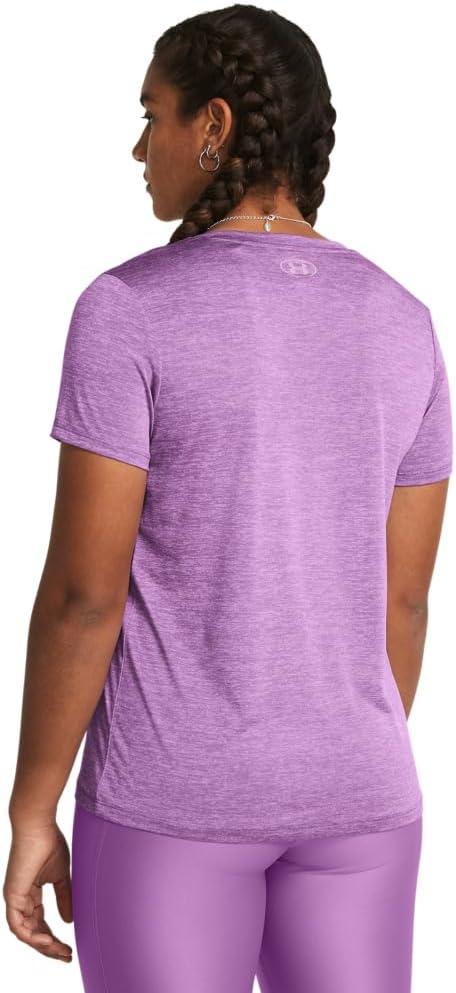 image:imageUnder Armour Womens Tech Short Sleeve VNeck Twist560 Provence Purple Purple Ace Purple Ace