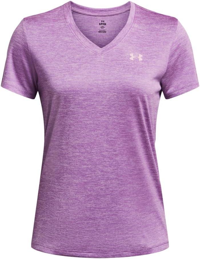 image:imageUnder Armour Womens Tech Short Sleeve VNeck Twist560 Provence Purple Purple Ace Purple Ace