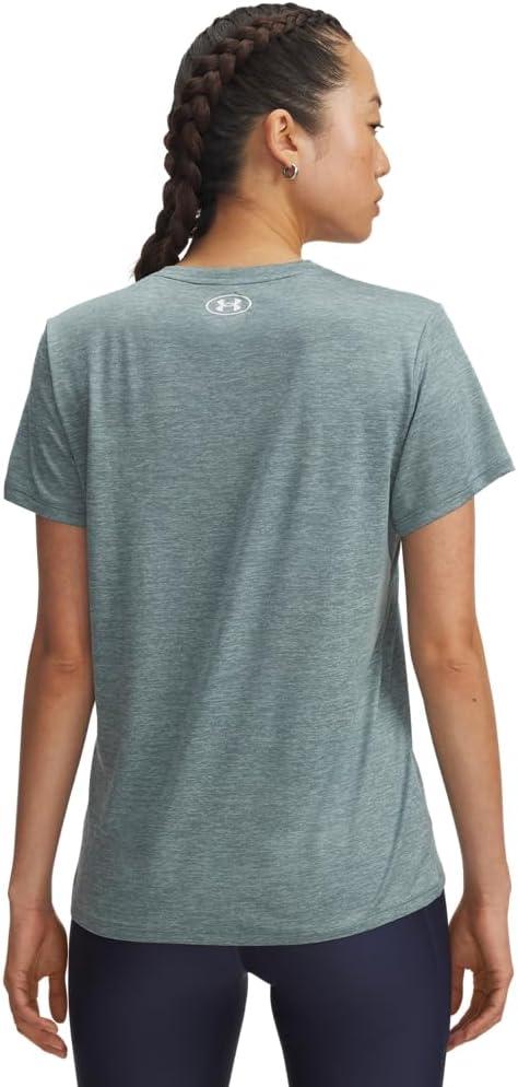 image:imageUnder Armour Womens Tech Short Sleeve VNeck Twist587 Jasper Blue White