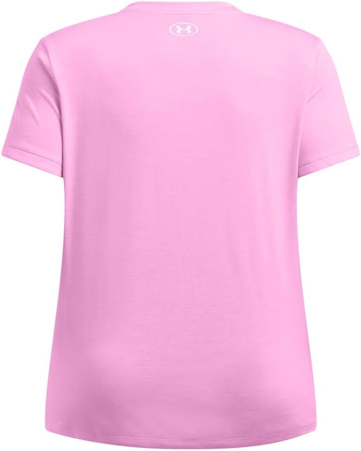 image:imageUnder Armour Womens Tech Short Sleeve VNeck Twist638 Stellar Pink White