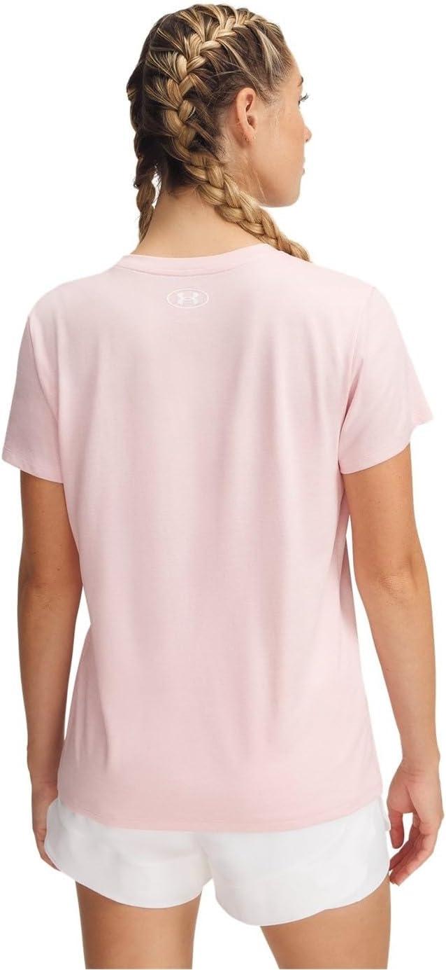 image:imageUnder Armour Womens Tech Short Sleeve VNeck Twist647 Prime Pink White