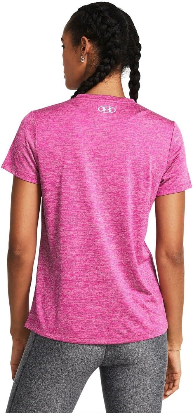 image:imageUnder Armour Womens Tech Short Sleeve VNeck Twist672 Super Pink White