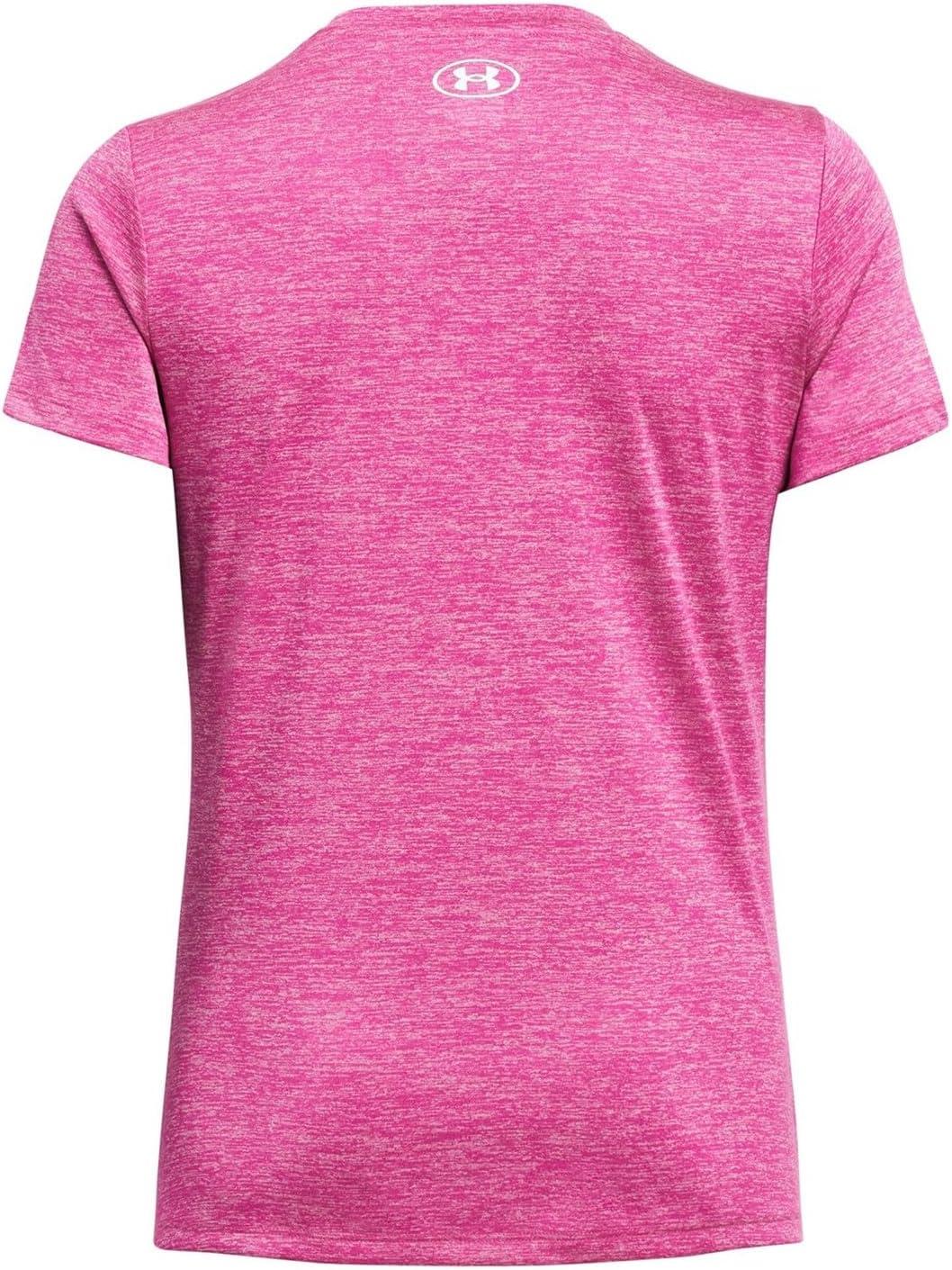 image:imageUnder Armour Womens Tech Short Sleeve VNeck Twist672 Super Pink White