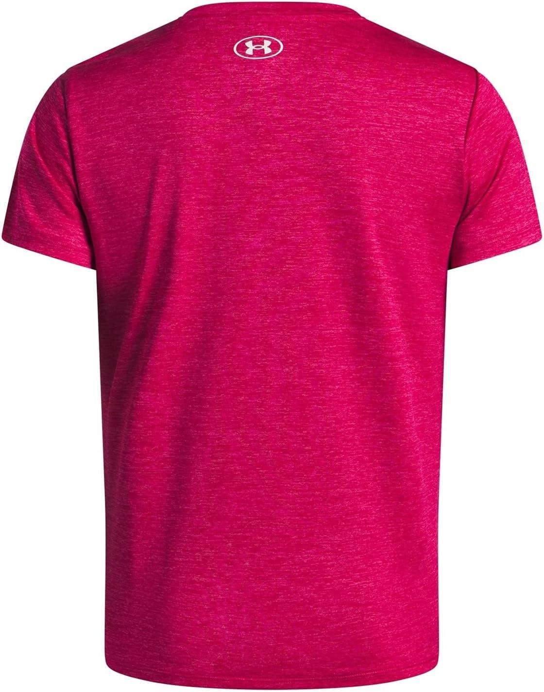 image:imageUnder Armour Womens Tech Short Sleeve VNeck Twist681 Shaded Fuchsia White