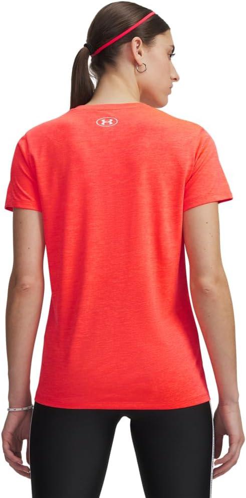 image:imageUnder Armour Womens Tech Short Sleeve VNeck Twist690 Venom Red White