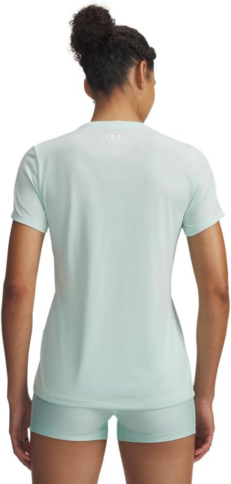 image:imageUnder Armour Womens Tech Short Sleeve VNeck Twist703 Refresh Mint White