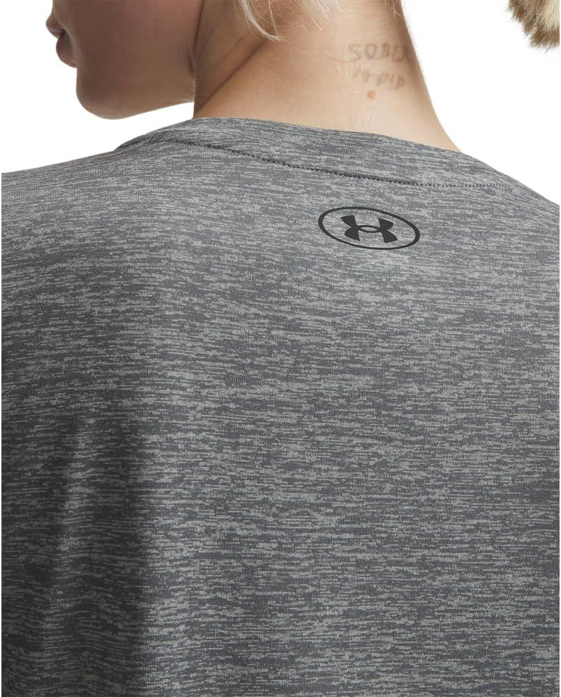image:imageUnder Armour Womens Tech Short Sleeve VNeck Twist709 Clay Green Black