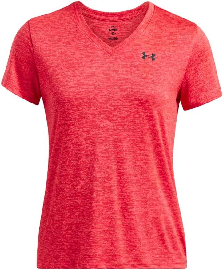 image:imageUnder Armour Womens Tech Short Sleeve VNeck Twist713 Racer Red Black
