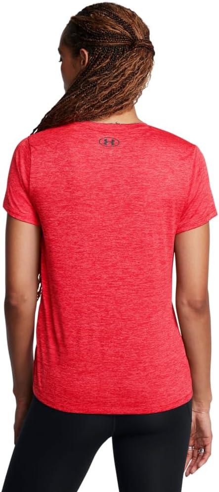 image:imageUnder Armour Womens Tech Short Sleeve VNeck Twist713 Racer Red Black