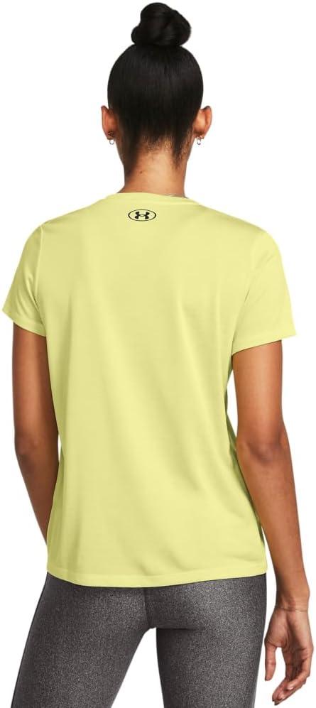 image:imageUnder Armour Womens Tech Short Sleeve VNeck Twist727 Sonic Yellow White Black