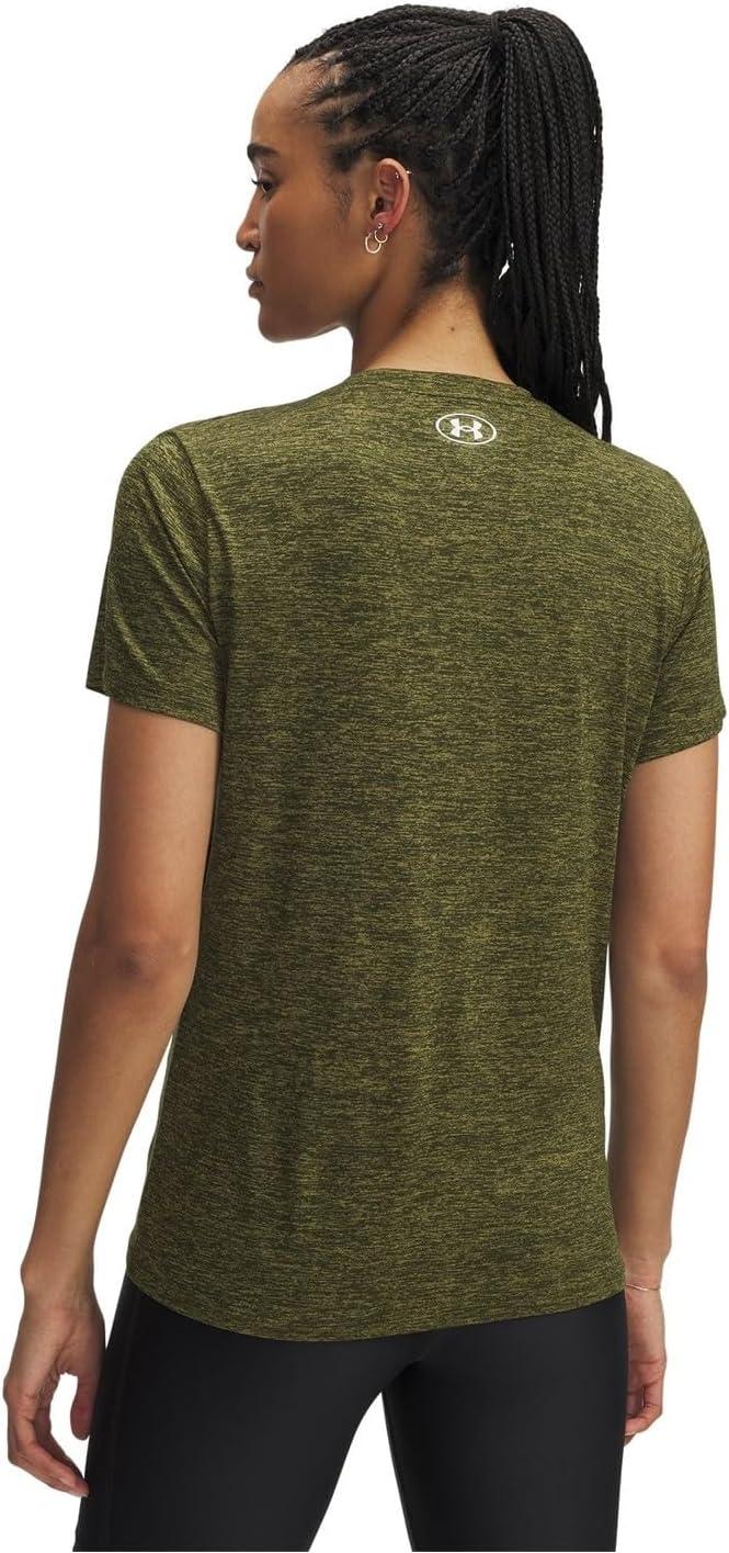 image:imageUnder Armour Womens Tech Short Sleeve VNeck TwistExpedition GreenWhite