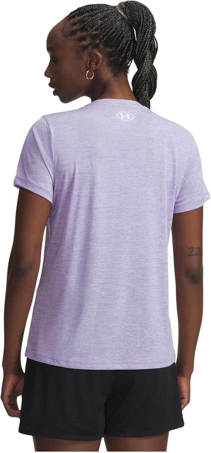image:imageUnder Armour Womens Tech Short Sleeve VNeck TwistTransparentWhite
