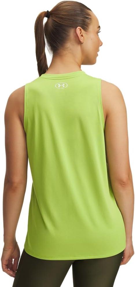 image:imageUnder Armour Womens Tech Tank Top326 Green Vibe White