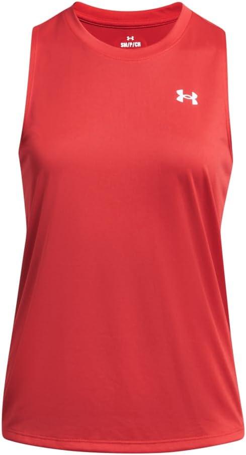 image:imageUnder Armour Womens Tech Tank Top814 Red Solstice White