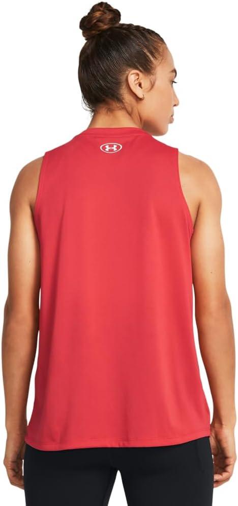 image:imageUnder Armour Womens Tech Tank Top814 Red Solstice White