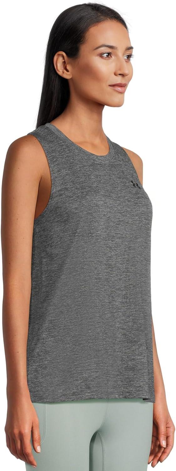 image:imageUnder Armour Womens Tech VNeck Twist ShortSleeve TShirt025 Castlerock Black