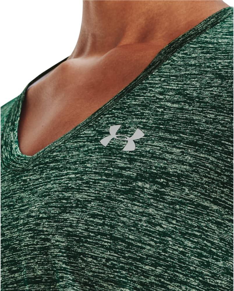 image:imageUnder Armour Womens Tech VNeck Twist ShortSleeve TShirt331 Intensity Ambrosia Metallic Silver
