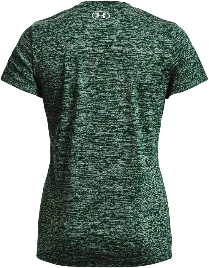 image:imageUnder Armour Womens Tech VNeck Twist ShortSleeve TShirt331 Intensity Ambrosia Metallic Silver