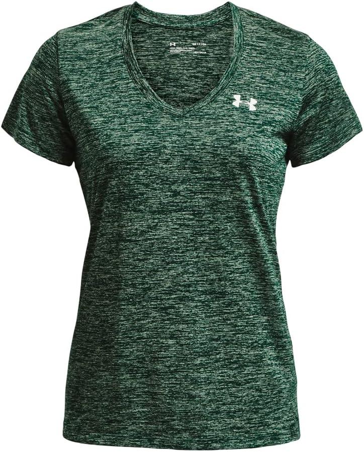 image:imageUnder Armour Womens Tech VNeck Twist ShortSleeve TShirt331 Intensity Ambrosia Metallic Silver