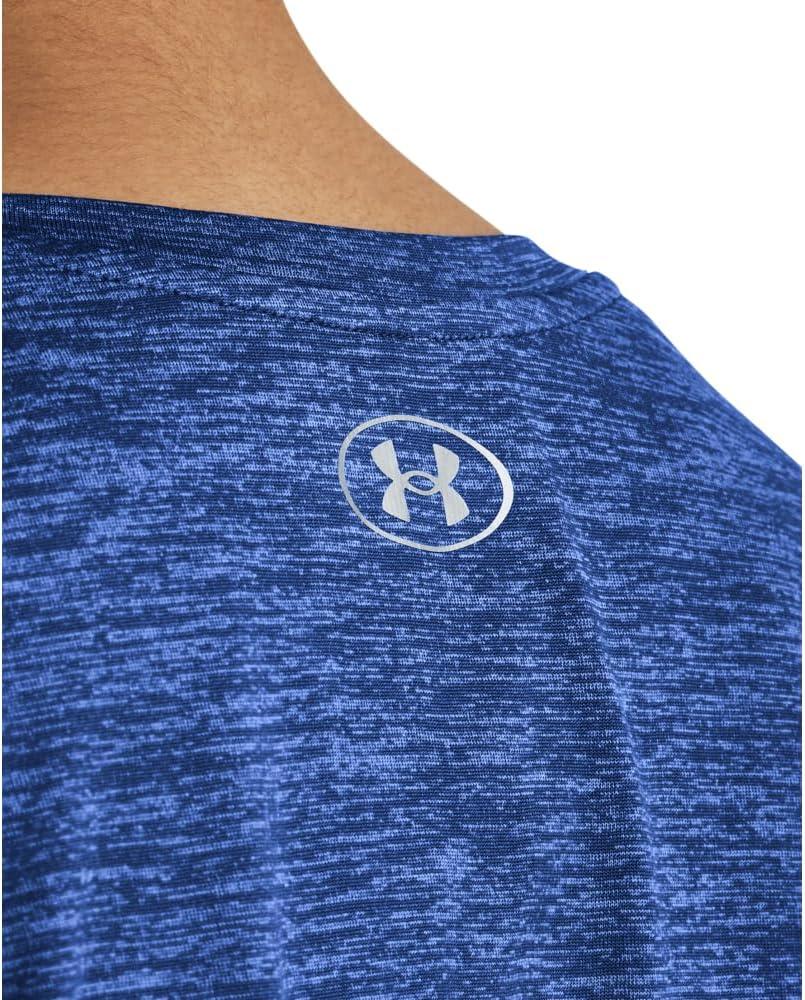 image:imageUnder Armour Womens Tech VNeck Twist ShortSleeve TShirt401 Team Royal Water Metallic Silver