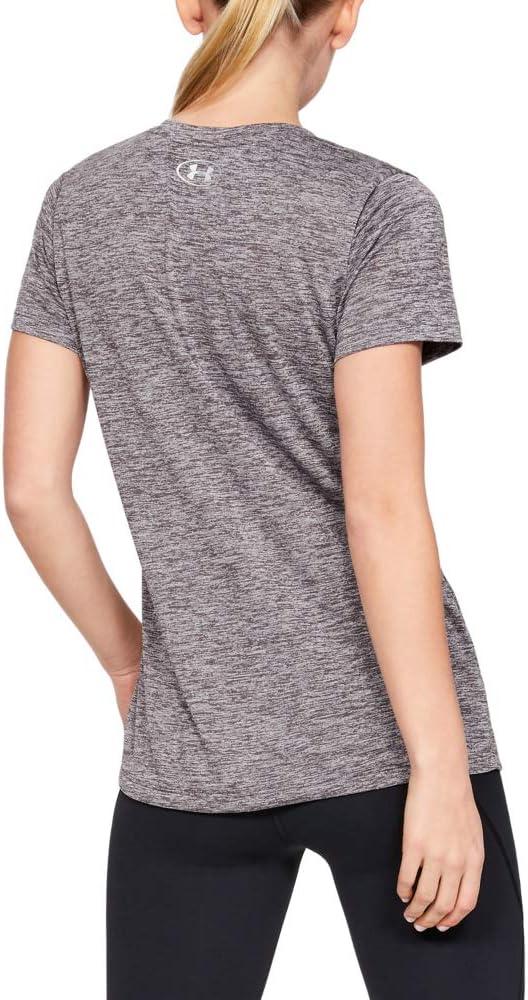 image:imageUnder Armour Womens Tech VNeck Twist ShortSleeve TShirtAsh Taupe