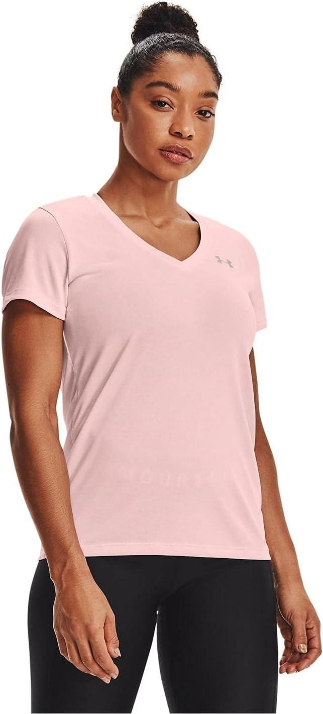 image:imageUnder Armour Womens Tech VNeck Twist ShortSleeve TShirtBeta Tint 659Metallic Silver