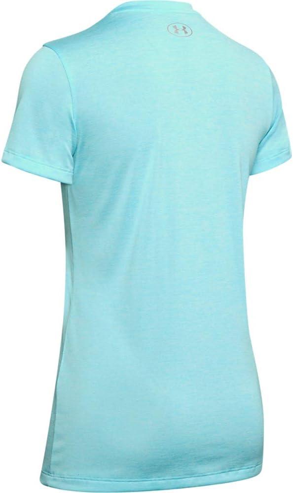 image:imageUnder Armour Womens Tech VNeck Twist ShortSleeve TShirtBlue