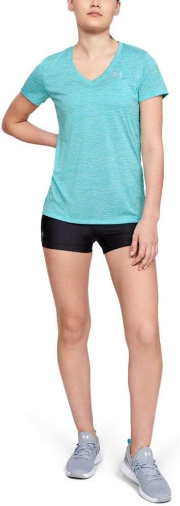 image:imageUnder Armour Womens Tech VNeck Twist ShortSleeve TShirtBreathtaking Blue