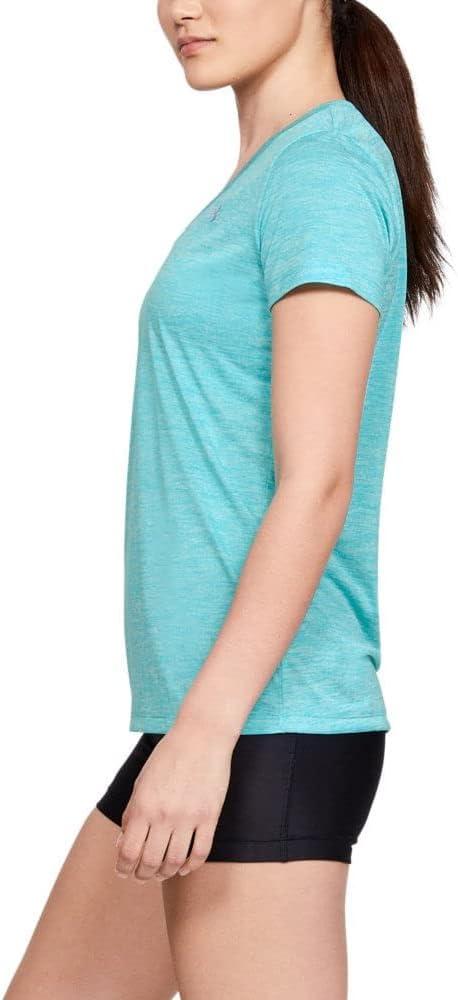 image:imageUnder Armour Womens Tech VNeck Twist ShortSleeve TShirtBreathtaking Blue