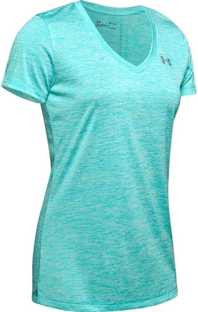 image:imageUnder Armour Womens Tech VNeck Twist ShortSleeve TShirtBreathtaking Blue