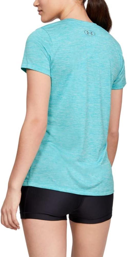 image:imageUnder Armour Womens Tech VNeck Twist ShortSleeve TShirtBreathtaking Blue