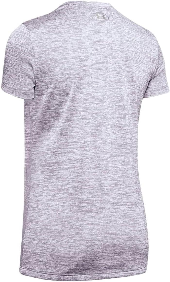 image:imageUnder Armour Womens Tech VNeck Twist ShortSleeve TShirtCrystal Lilac 571Tonal
