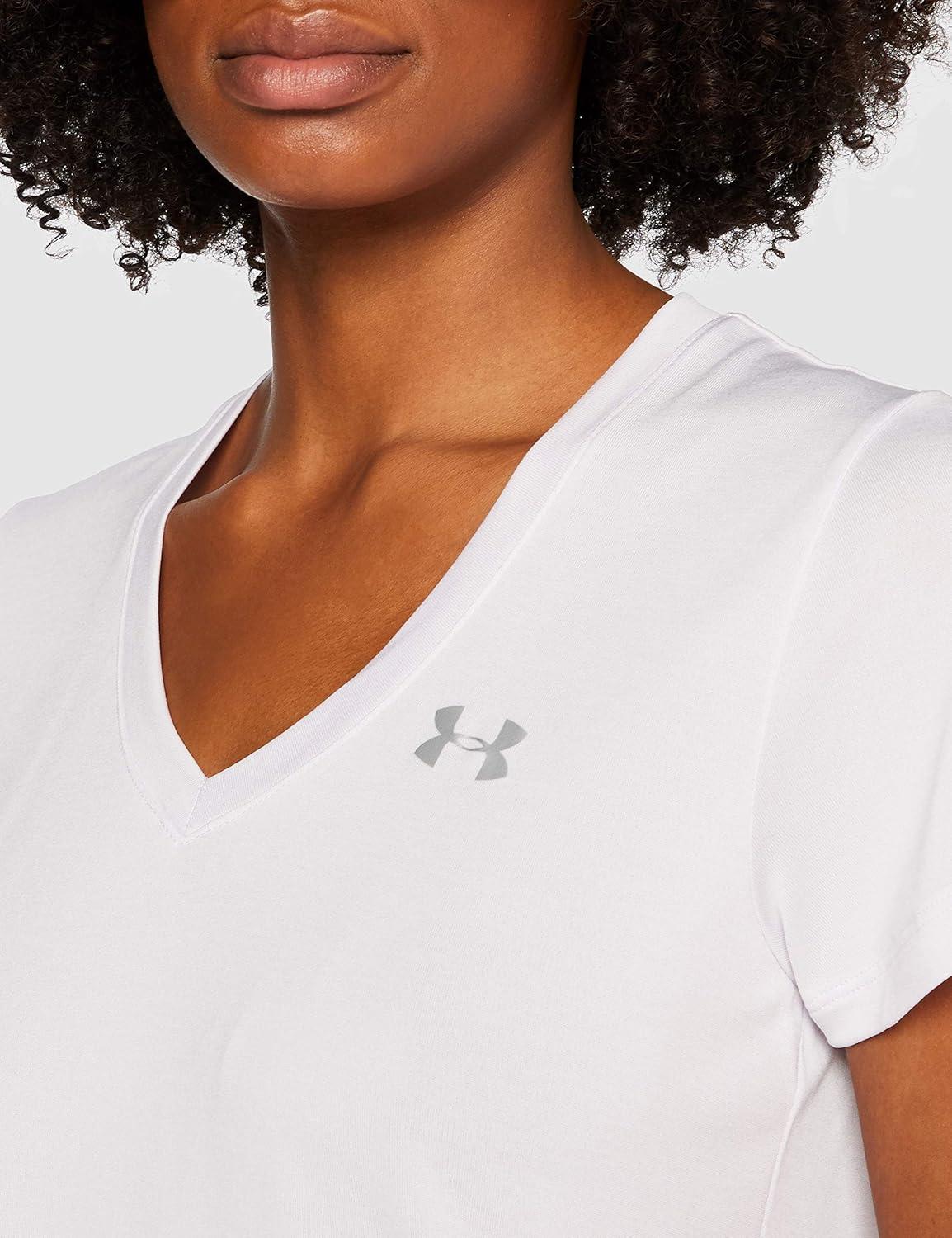 image:imageUnder Armour Womens Tech VNeck Twist ShortSleeve TShirtCrystal Lilac 571Tonal