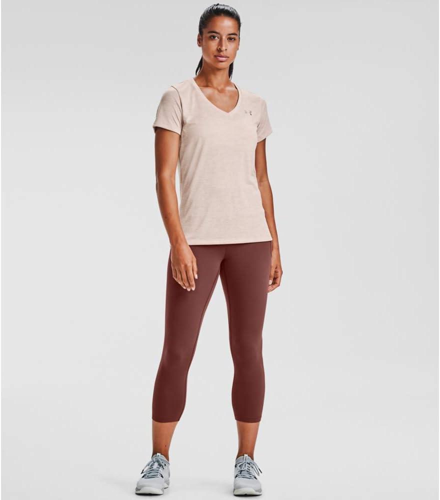image:imageUnder Armour Womens Tech VNeck Twist ShortSleeve TShirtDesert Rose 679Tonal