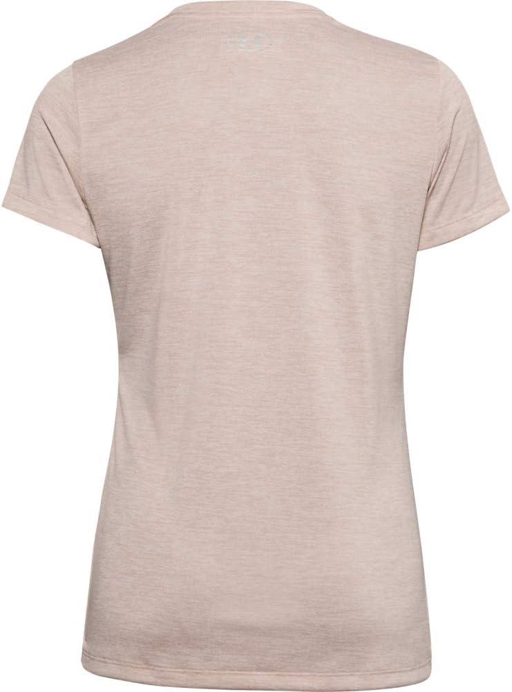 image:imageUnder Armour Womens Tech VNeck Twist ShortSleeve TShirtDesert Rose 679Tonal