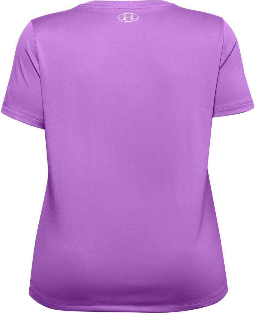 image:imageUnder Armour Womens Tech VNeck Twist ShortSleeve TShirtExotic Bloom 568Metallic Silver