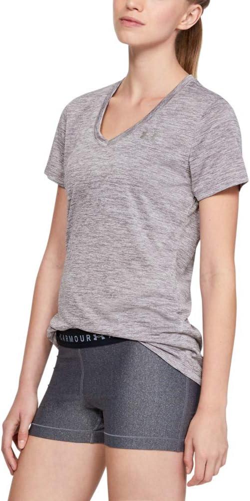 image:imageUnder Armour Womens Tech VNeck Twist ShortSleeve TShirtFlint