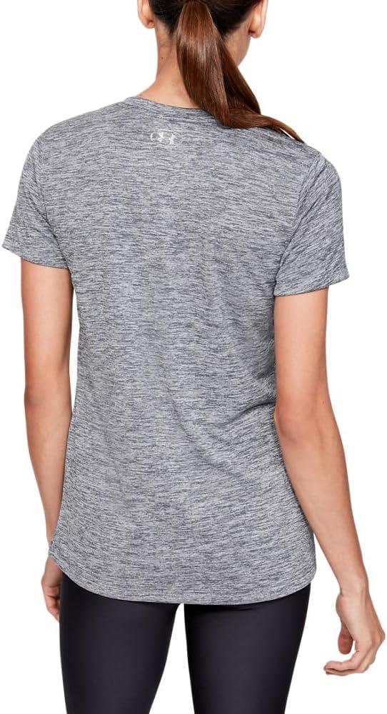 image:imageUnder Armour Womens Tech VNeck Twist ShortSleeve TShirtGray