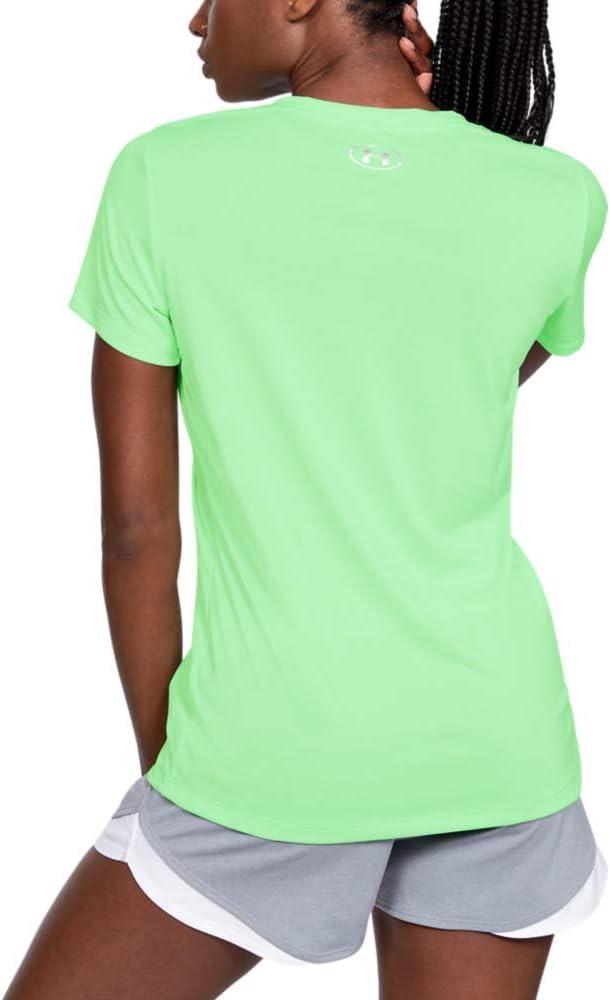 image:imageUnder Armour Womens Tech VNeck Twist ShortSleeve TShirtGreen