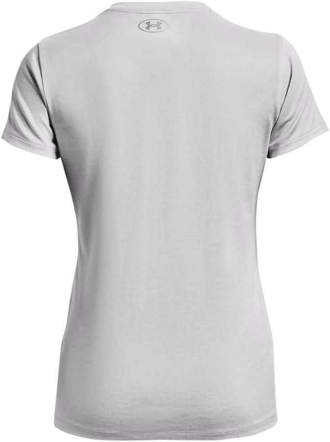 image:imageUnder Armour Womens Tech VNeck Twist ShortSleeve TShirtHalo Gray