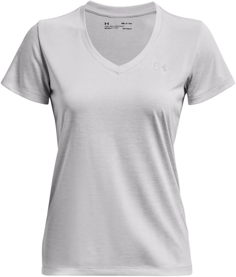 image:imageUnder Armour Womens Tech VNeck Twist ShortSleeve TShirtHalo Gray