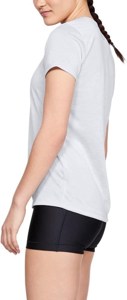 image:imageUnder Armour Womens Tech VNeck Twist ShortSleeve TShirtHalo Gray