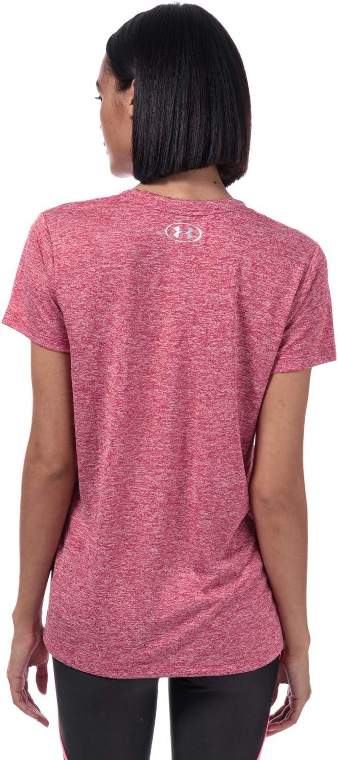 image:imageUnder Armour Womens Tech VNeck Twist ShortSleeve TShirtImpulse Pink