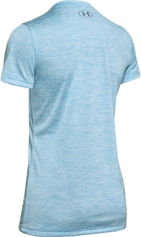 image:imageUnder Armour Womens Tech VNeck Twist ShortSleeve TShirtMobile Blue