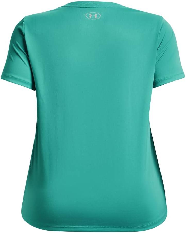 image:imageUnder Armour Womens Tech VNeck Twist ShortSleeve TShirtNeptune 369Green