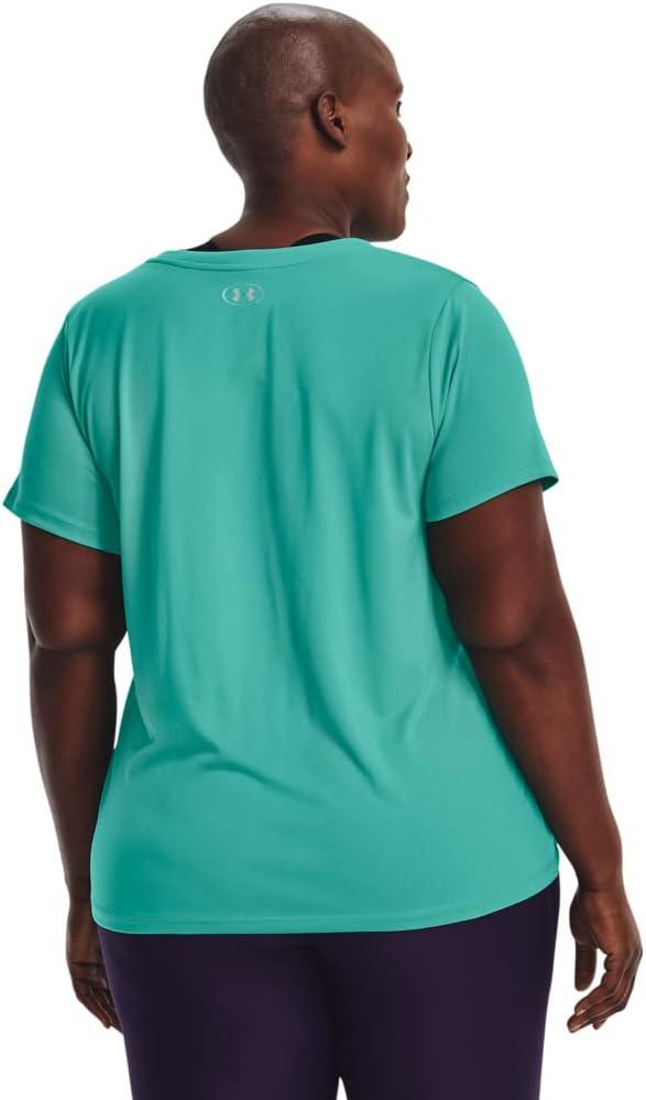image:imageUnder Armour Womens Tech VNeck Twist ShortSleeve TShirtNeptune 369Green
